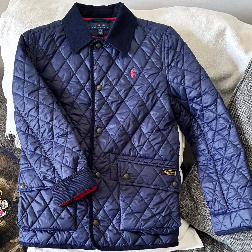 Polo by Ralph Lauren Kids Blue Quilted Puffer Jacket